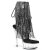 Pleaser DELIGHT-1017RSF Platform Ankle Boots Clear Rhinestones Black EU-35 / US-5