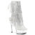 Pleaser DELIGHT-1017RSF Platform Ankle Boots Clear Rhinestones Silver EU-35 / US-5
