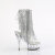 Pleaser DELIGHT-1017RSF Platform Ankle Boots Clear Rhinestones Silver EU-36 / US-6