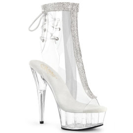 Pleaser DELIGHT-1018C-2RS Platform Ankle Boots Clear...