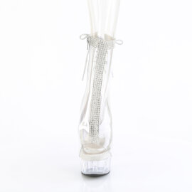Pleaser DELIGHT-1018C-2RS Platform Ankle Boots Clear...