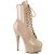 Pleaser DELIGHT-1020 Platform Ankle Boots Patent Beige EU-35 / US-5