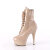 Pleaser DELIGHT-1020 Platform Ankle Boots Patent Beige EU-35 / US-5