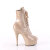 Pleaser DELIGHT-1020 Platform Ankle Boots Patent Beige EU-38 / US-8
