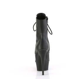 Pleaser DELIGHT-1021 Platform Ankle Boots Faux Leather Black EU-35 / US-5