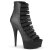 Pleaser DELIGHT-600-13 Black Elastic Band-Black Faux Leather/Black Ma EU-36 / US-6