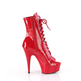 Pleaser DELIGHT-1021 Platform Ankle Boots Patent Red EU-35 / US-5