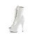 Pleaser DELIGHT-1021 Platform Ankle Boots Patent White EU-37 / US-7