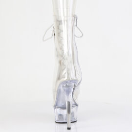 Pleaser DELIGHT-1021C Platform Ankle Boots Clear EU-35 / US-5