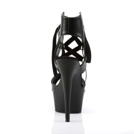 Pleaser DELIGHT-600-14 Black Faux Leather/ Black EU-35 / US-5