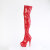 Pleaser DELIGHT-3000HWR Platform Overknee Boots Patent Hologram Red EU-35 / US-5