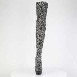 Pleaser DELIGHT-3008SP-BT Platform Overknee Boots Snake...