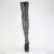 Pleaser DELIGHT-3008SP-BT Platform Overknee Boots Snake Print Grau EU-35 / US-5