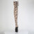 Pleaser DELIGHT-3008SP-BT Platform Overknee Boots Snake Print Brown EU-35 / US-5