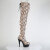 Pleaser DELIGHT-3008SP-BT Platform Overknee Boots Snake Print Brown EU-35 / US-5