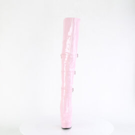 Pleaser DELIGHT-3018 Platform Overknee Boots Patent Pink...