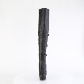 Pleaser DELIGHT-3018 Platform Overknee Boots Faux Leather...