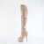 Pleaser DELIGHT-3018 Platform Overknee Boots Patent Beige EU-35 / US-5
