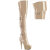 Pleaser DELIGHT-3018 Platform Overknee Boots Patent Beige EU-36 / US-6