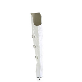 Pleaser DELIGHT-3018 Platform Overknee Boots Patent White EU-36 / US-6