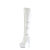 Pleaser DELIGHT-3018 Platform Overknee Boots Patent White EU-38 / US-8