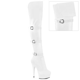 Pleaser DELIGHT-3018 Platform Overknee Boots Faux Leather...