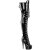 Pleaser DELIGHT-3022 Platform Overknee Boots Patent Black EU-36 / US-6