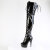 Pleaser DELIGHT-3022 Platform Overknee Boots Patent Black EU-36 / US-6