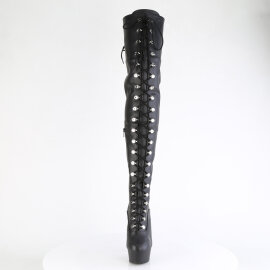 Pleaser DELIGHT-3022 Platform Overknee Boots Faux Leather...