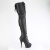 Pleaser DELIGHT-3022 Platform Overknee Boots Faux Leather Black EU-37 / US-7
