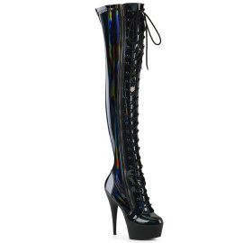 Pleaser DELIGHT-3029 Platform Overknee Boots Patent...