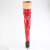 Pleaser DELIGHT-3029 Platform Overknee Boots Patent Hologram Red EU-37 / US-7