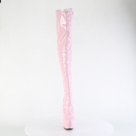 Pleaser DELIGHT-3063 Platform Overknee Boots Patent Pink...