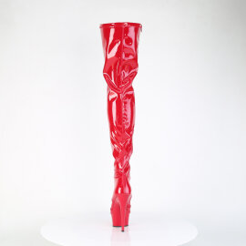 Pleaser DELIGHT-4000 Platform Overknee Boots Patent Red EU-36 / US-6