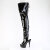 Pleaser DELIGHT-4017 Platform Overknee Boots Patent Black EU-35 / US-5