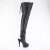 Pleaser DELIGHT-4019 Platform Overknee Boots Faux Leather Black EU-42 / US-12