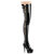 Pleaser DELIGHT-4050 Platform Overknee Boots Patent Black EU-35 / US-5
