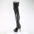 Pleaser DELIGHT-4050 Platform Overknee Boots Patent Black EU-35 / US-5