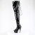 Pleaser DELIGHT-4063 Platform Overknee Boots Patent Black EU-37 / US-7