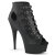 Pleaser DELIGHT-600-11 Platform Ankle Boots Faux Leather Black EU-35 / US-5