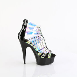 Pleaser DELIGHT-600-9 Platform Ankle Boots Patent Hologram Multicolored EU-35 / US-5