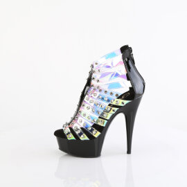 Pleaser DELIGHT-600-9 Platform Ankle Boots Patent Hologram Multicolored EU-38 / US-8