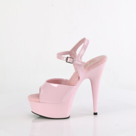 Pleaser DELIGHT-609 Platform Sandalettes Patent Pink EU-42 / US-12
