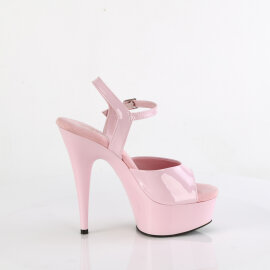 Pleaser DELIGHT-609 Platform Sandalettes Patent Pink EU-42 / US-12
