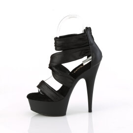 Pleaser DELIGHT-620 Platform Sandalettes Fabric Black EU-35 / US-5