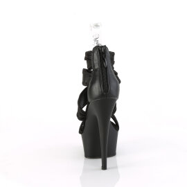 Pleaser DELIGHT-620 Platform Sandalettes Fabric Black EU-35 / US-5