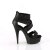 Pleaser DELIGHT-620 Platform Sandalettes Fabric Black EU-35 / US-5