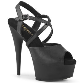 Pleaser DELIGHT-624-1 Platform Sandalettes Faux Leather...