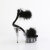 Pleaser DELIGHT-624F Platform Sandalettes Clear Black EU-42 / US-12