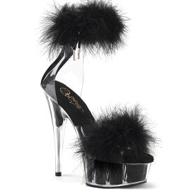 Pleaser DELIGHT-624F Platform Sandalettes Clear Black...